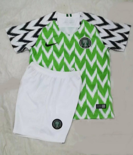 Kids-Nigeria 2018 World Cup Home Soccer Jersey